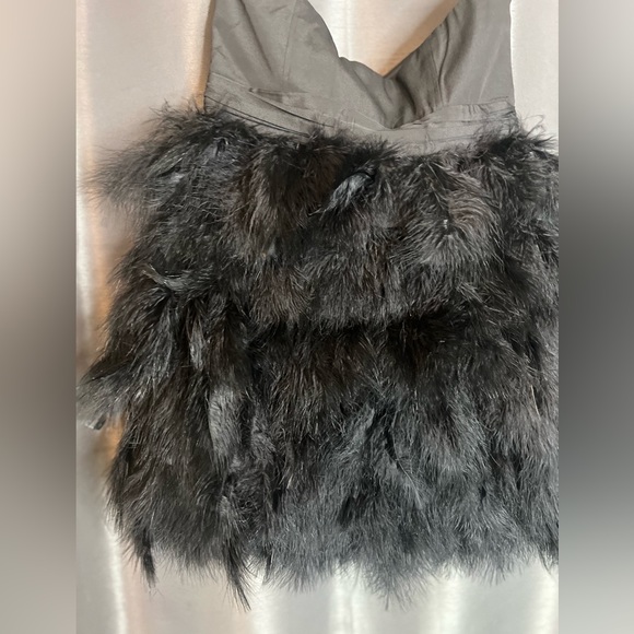 Asos Feather Skirt Strapless Dress - Picture 5 of 7